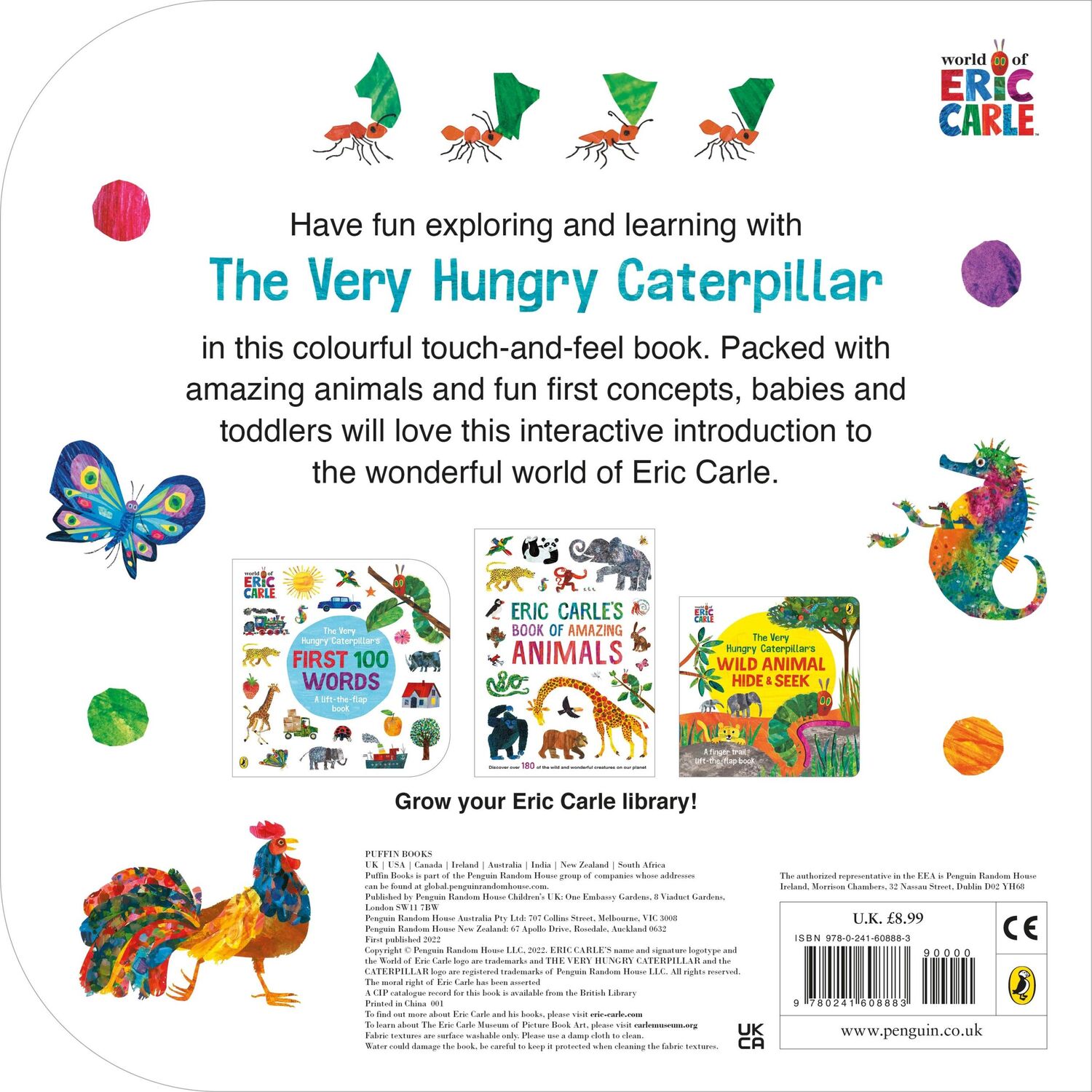 Rückseite: 9780241608883 | The Very Hungry Caterpillar's Touch and Feel Animals | Eric Carle