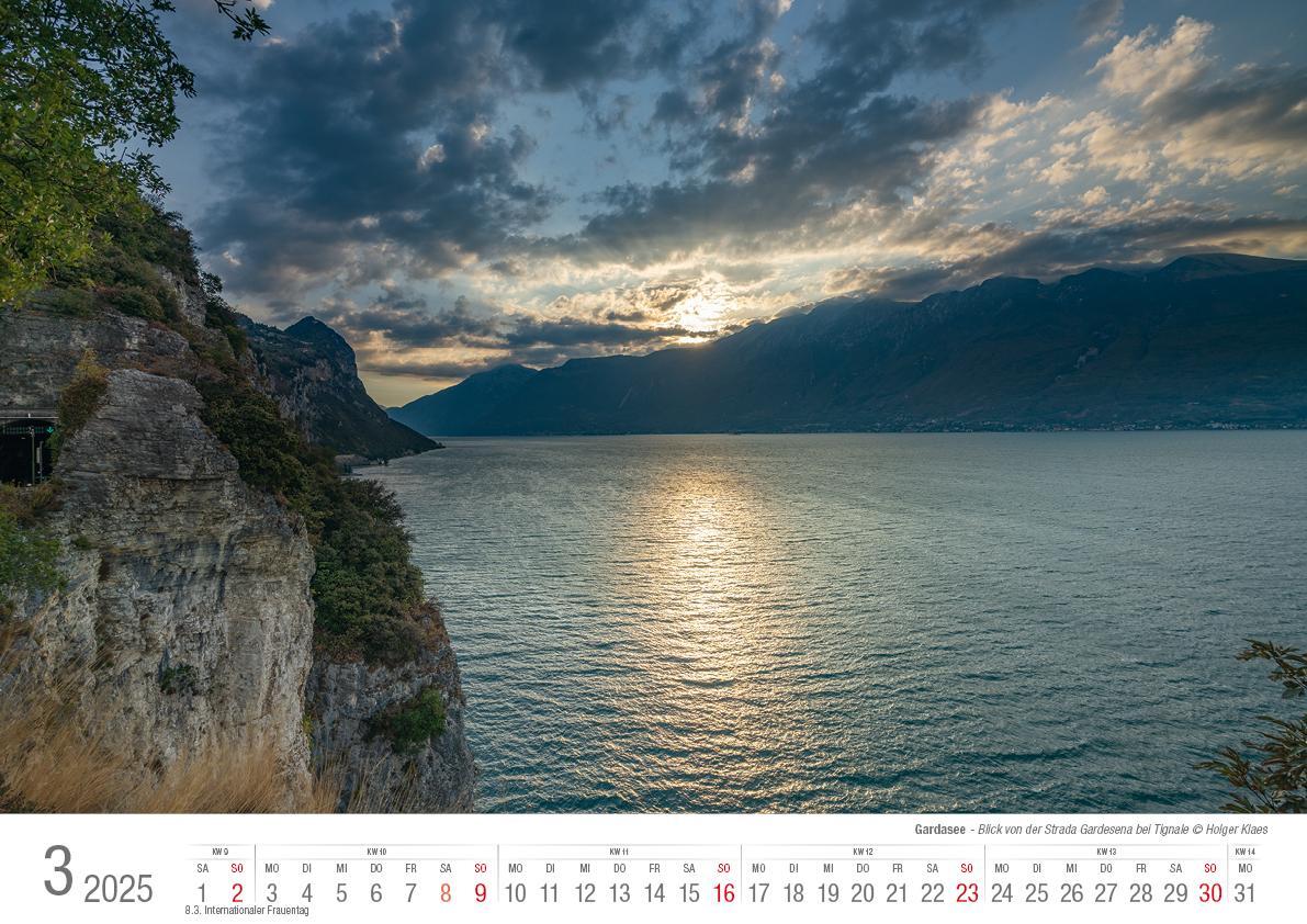 Bild: 9783965352223 | Gardasee 2025 Bildkalender A3 cm quer, spiralgebunden | Holger Klaes