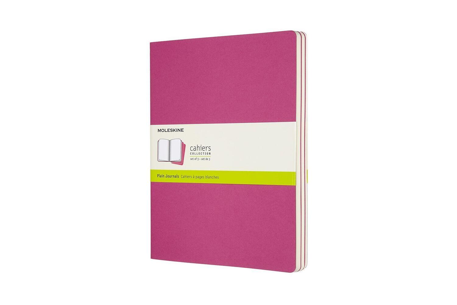 Cover: 8058647629698 | Moleskine Cahier XL, 3er Set, Blanko, Kinetisches Pink | Notizbuch