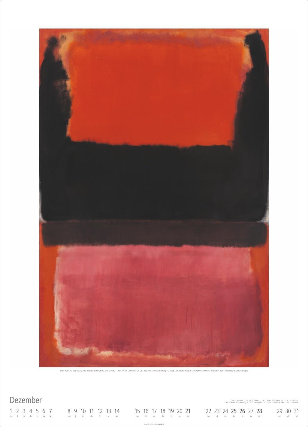 Bild: 9783839900062 | Mark Rothko Kalender 2025 | Kalender | Spiralbindung | 14 S. | Deutsch