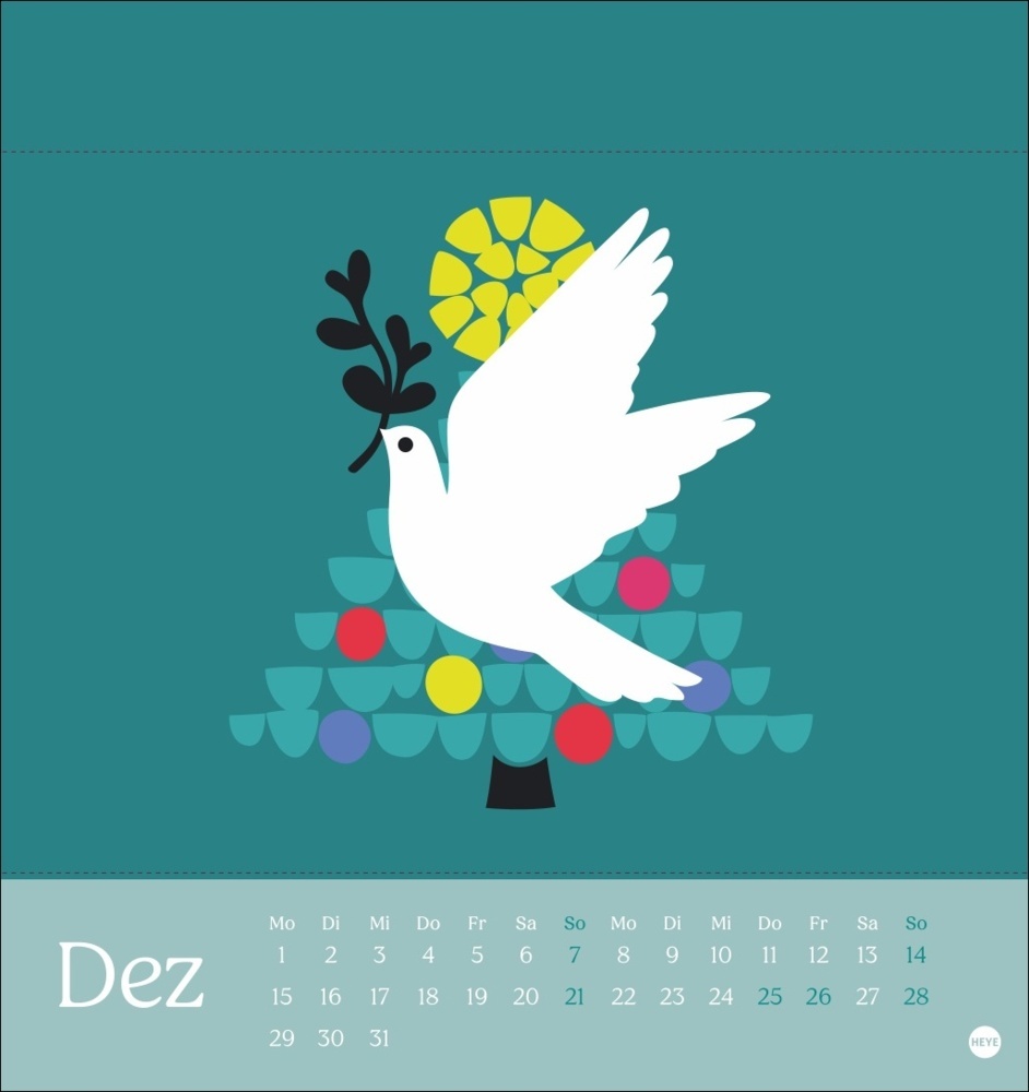 Bild: 9783756408597 | Peace Postkartenkalender 2025 | Kalender | Spiralbindung | 13 S.