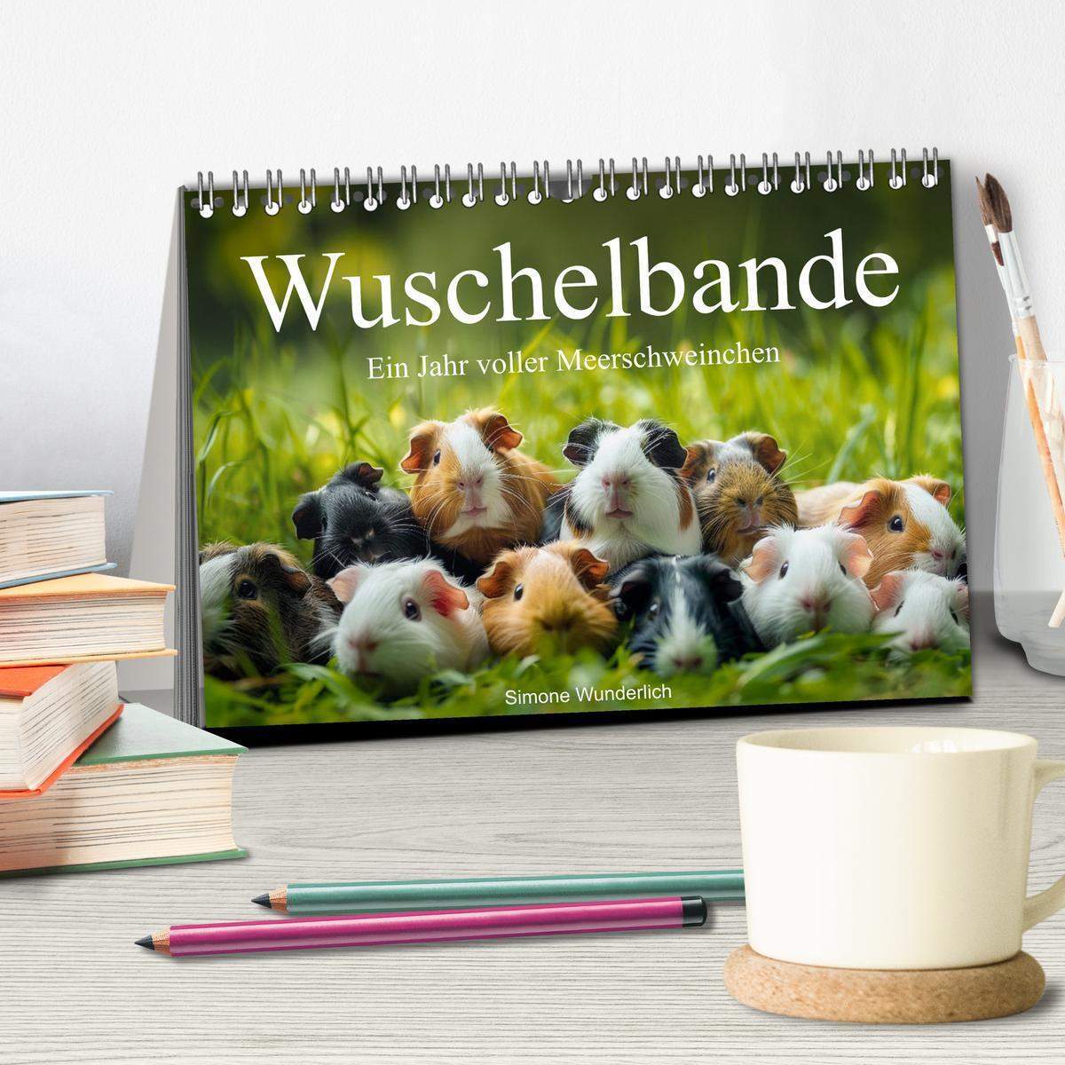 Bild: 9783383812378 | Wuschelbande - Ein Jahr voller Meerschweinchen (Tischkalender 2025...