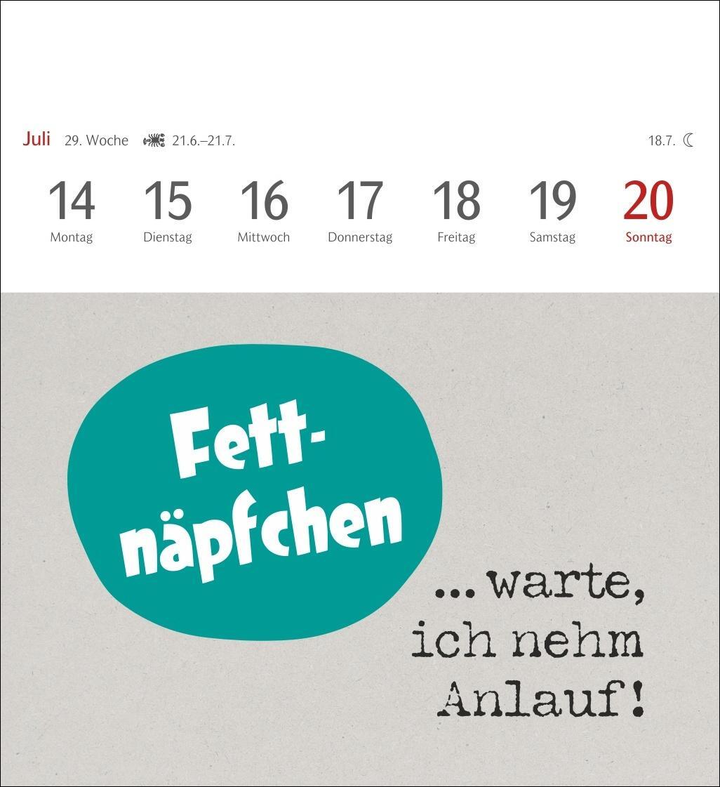 Bild: 9783840034800 | Typo-Sprüche-Kalender Postkartenkalender 2025 - Wochenkalender mit...