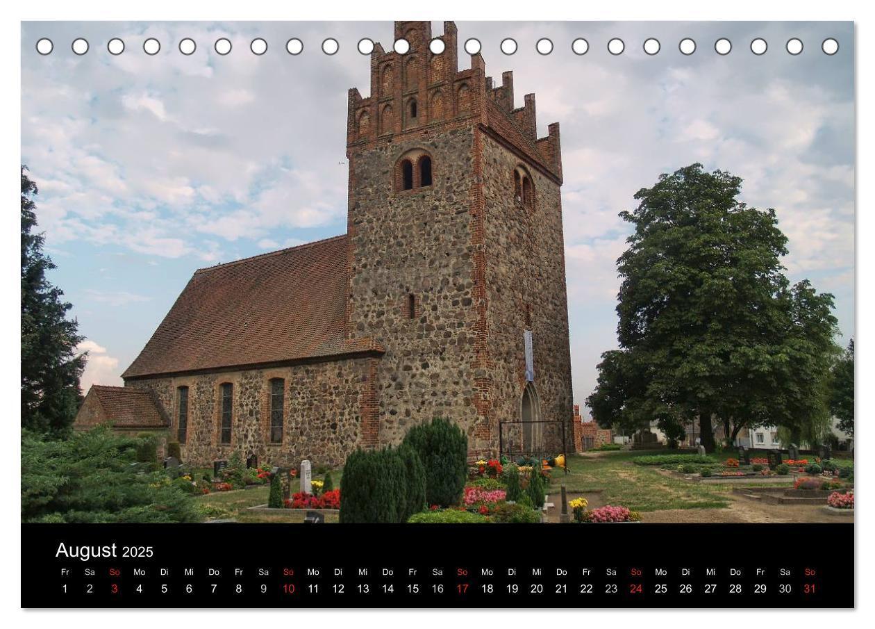 Bild: 9783435760640 | Dorfkirchen in Brandenburg (Tischkalender 2025 DIN A5 quer),...