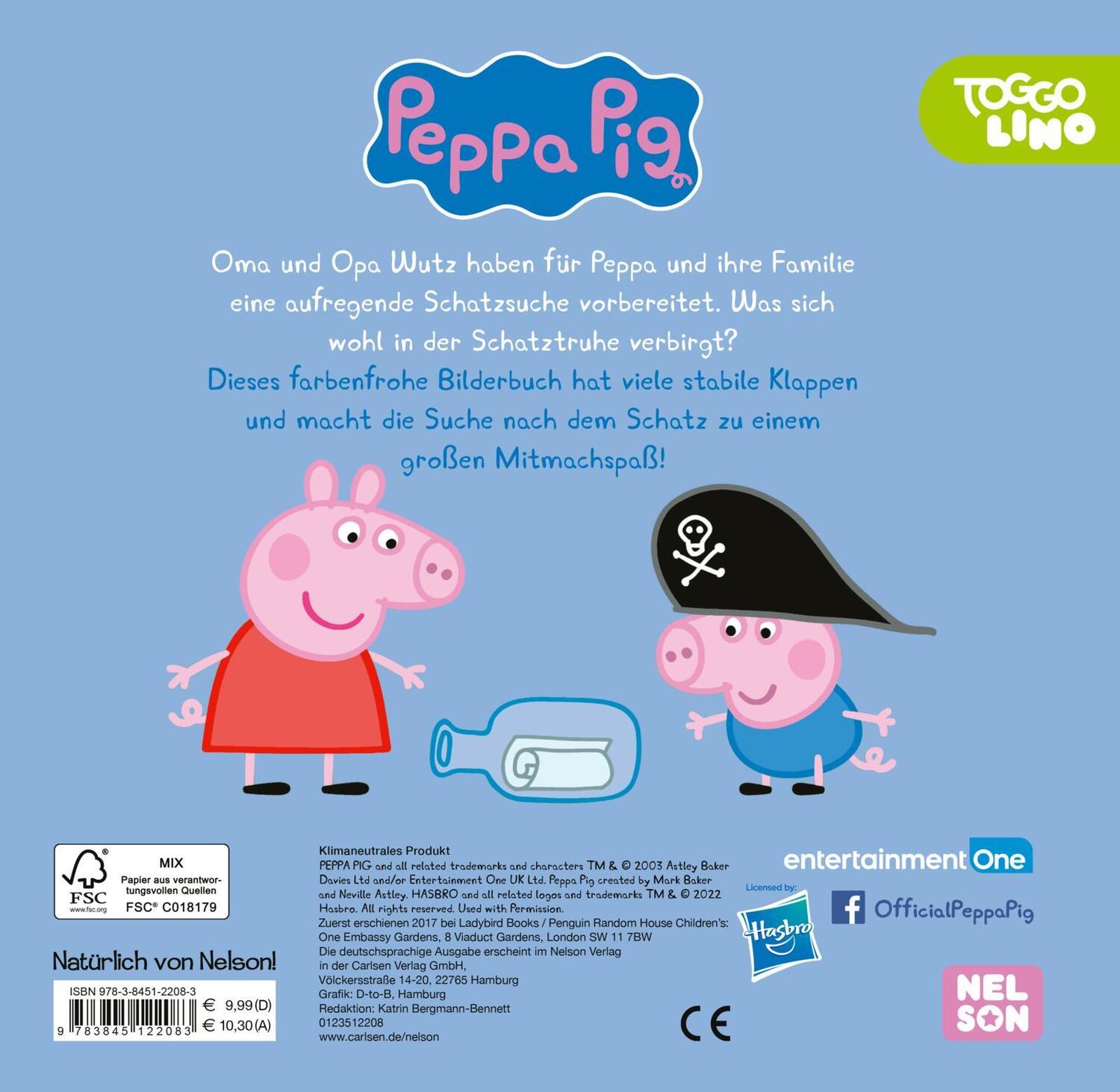 Rückseite: 9783845122083 | Peppa Wutz Bilderbuch: Peppa auf Schatzsuche | Buch | Peppa Pig | 2023