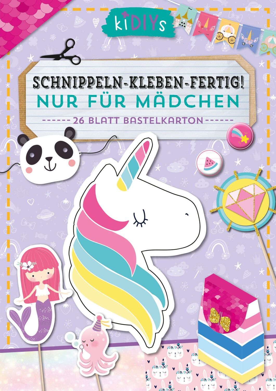 Cover: 4260188013858 | Schnippeln - Kleben - Fertig! Nur für Mädchen | 26 Blatt Bastelkarton