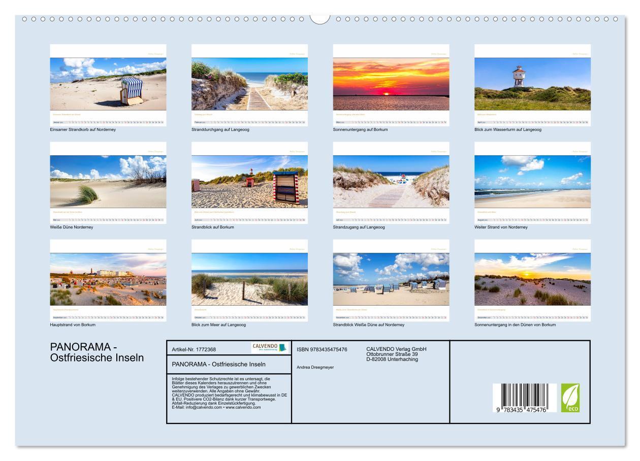 Bild: 9783435475476 | PANORAMA - Ostfriesische Inseln (hochwertiger Premium Wandkalender...