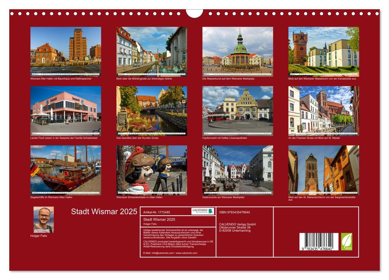 Bild: 9783435476640 | Stadt Wismar 2025 (Wandkalender 2025 DIN A3 quer), CALVENDO...