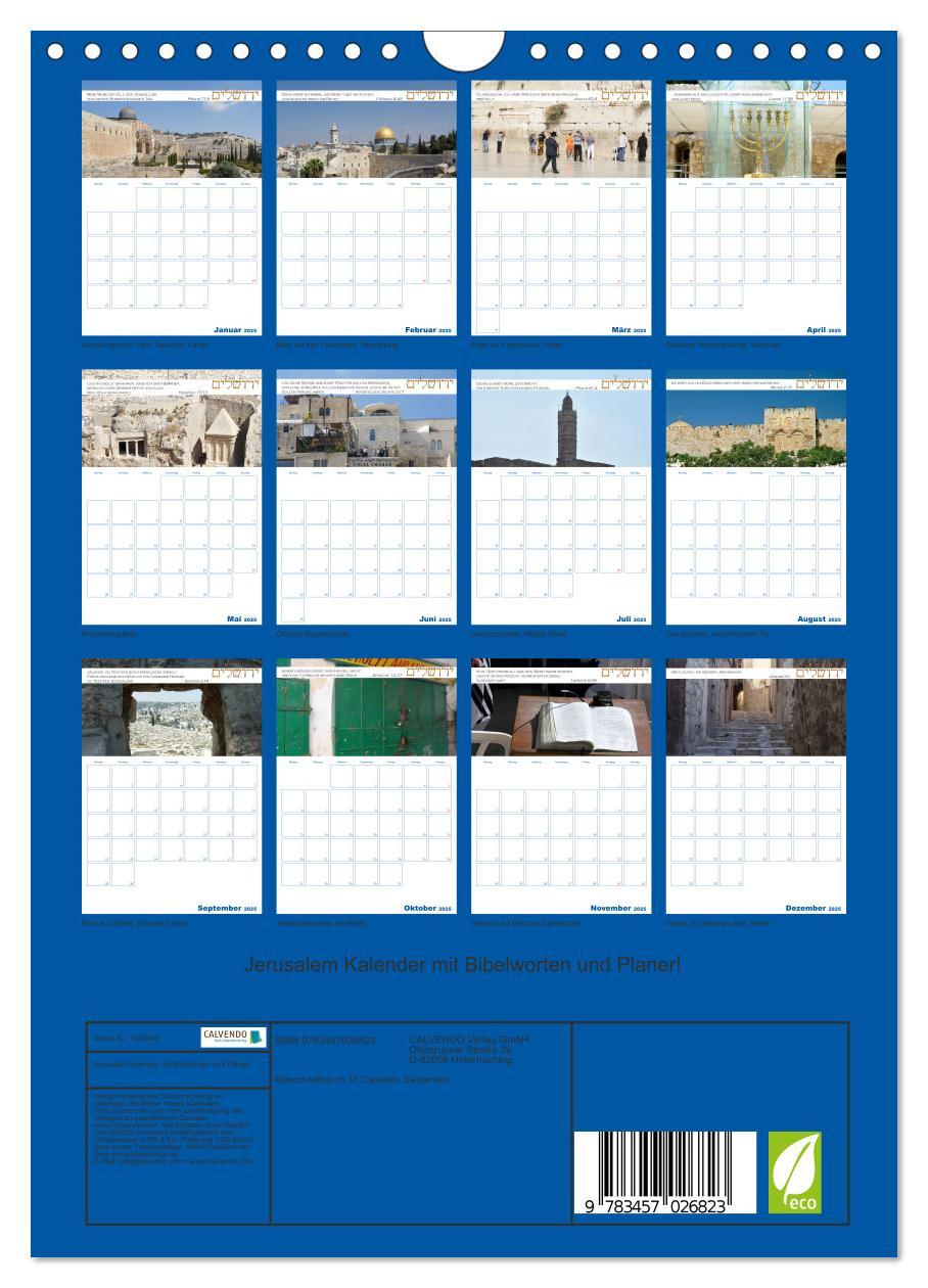 Bild: 9783457026823 | Jerusalem Kalender mit Bibelworten und Planer! (Wandkalender 2025...