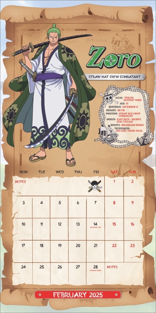 Bild: 9783840196805 | One Piece Broschurkalender 2025 | Kalender | 28 S. | Englisch | 2025