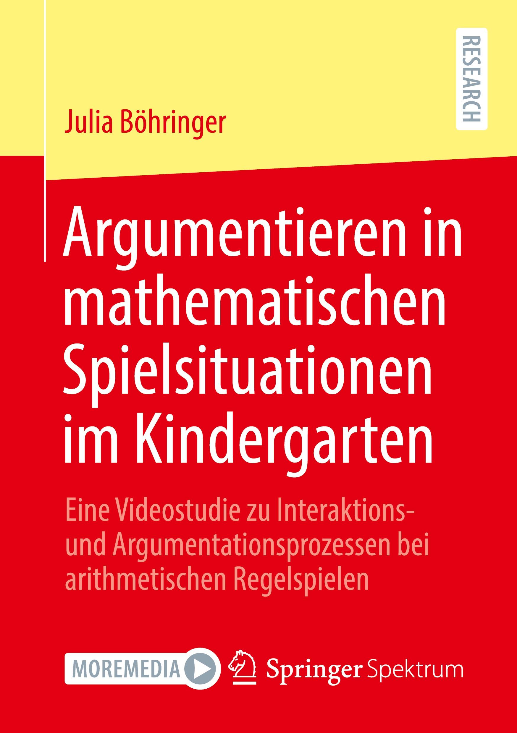 Cover: 9783658352332 | Argumentieren in mathematischen Spielsituationen im Kindergarten | xvi