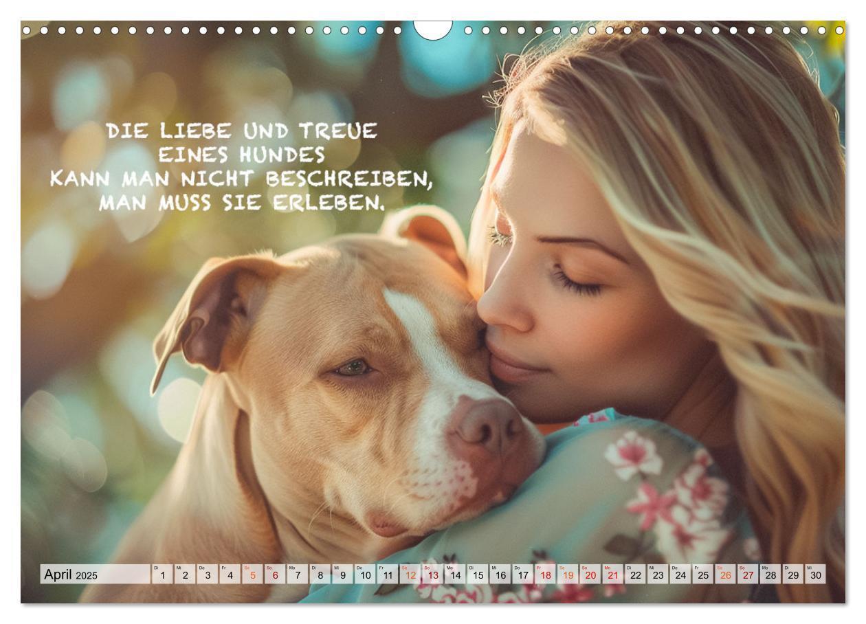 Bild: 9783457165621 | Hunde und berührende Sprüche (Wandkalender 2025 DIN A3 quer),...