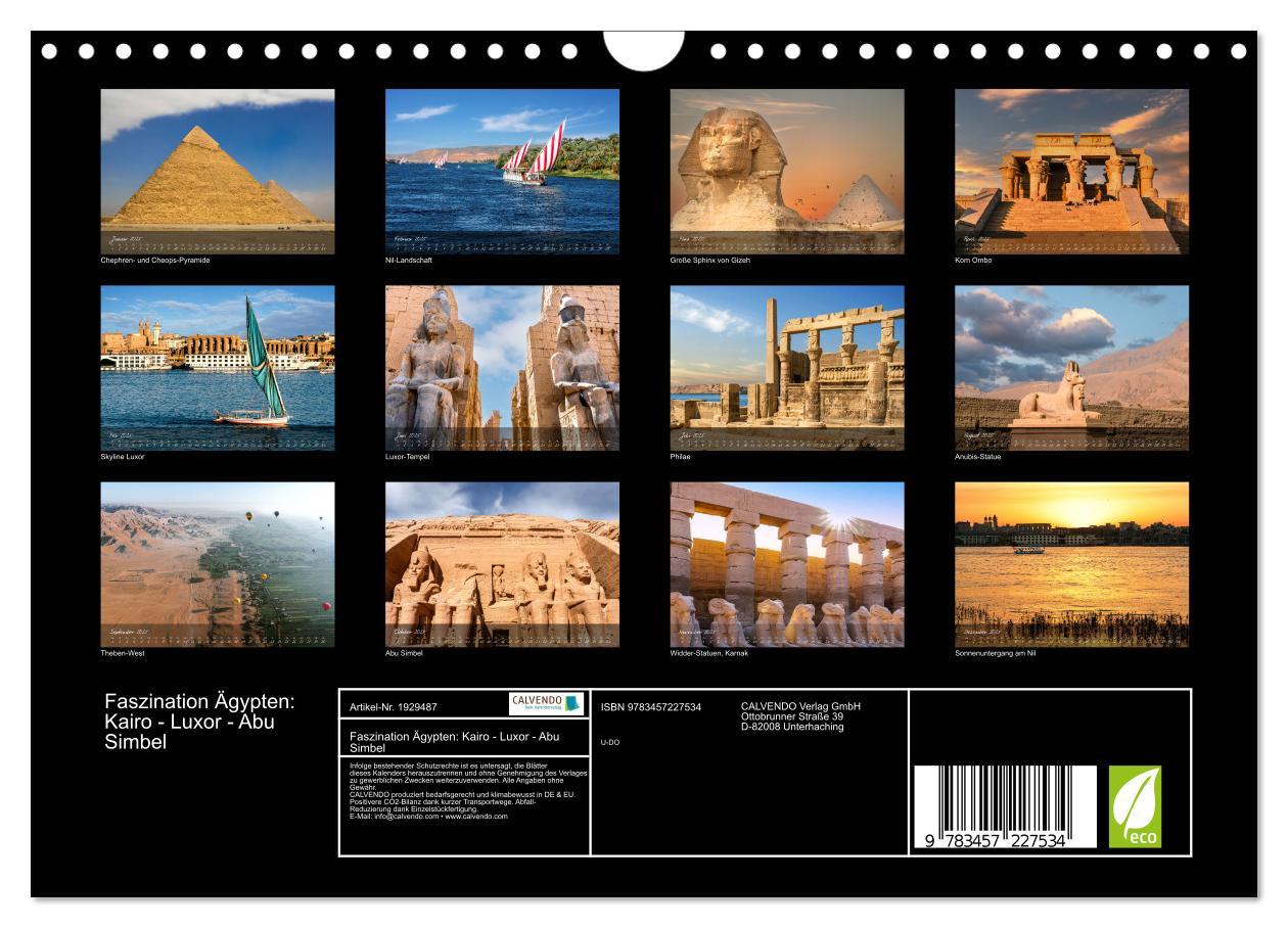 Bild: 9783457227534 | Faszination Ägypten: Kairo - Luxor - Abu Simbel (Wandkalender 2025...