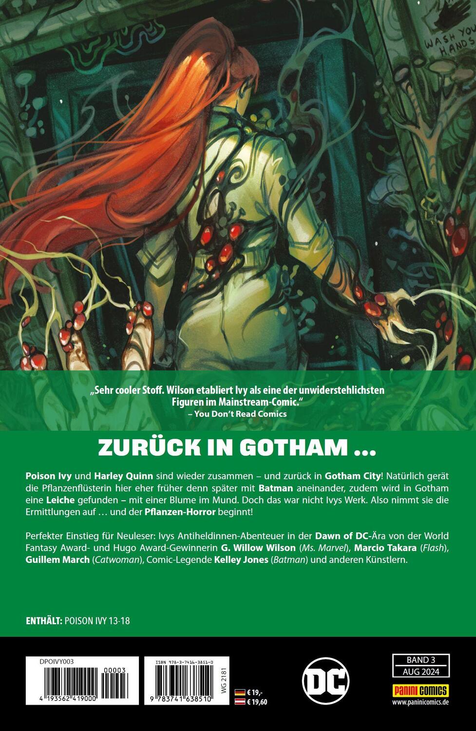 Rückseite: 9783741638510 | Poison Ivy | Bd. 3: Sporen des Schreckens | G. Willow Wilson (u. a.)