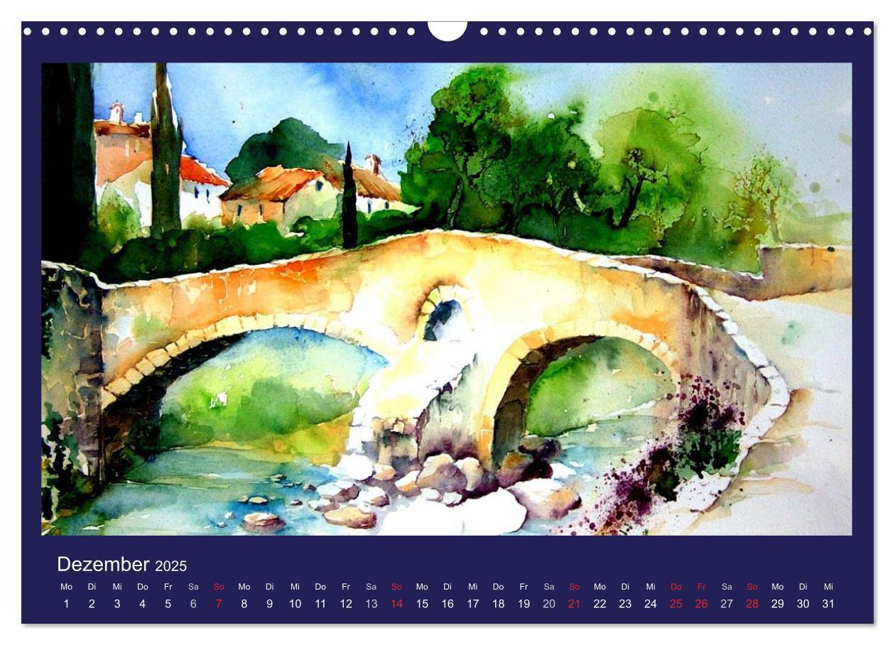 Bild: 9783435818570 | Mallorca Aquarelle (Wandkalender 2025 DIN A3 quer), CALVENDO...