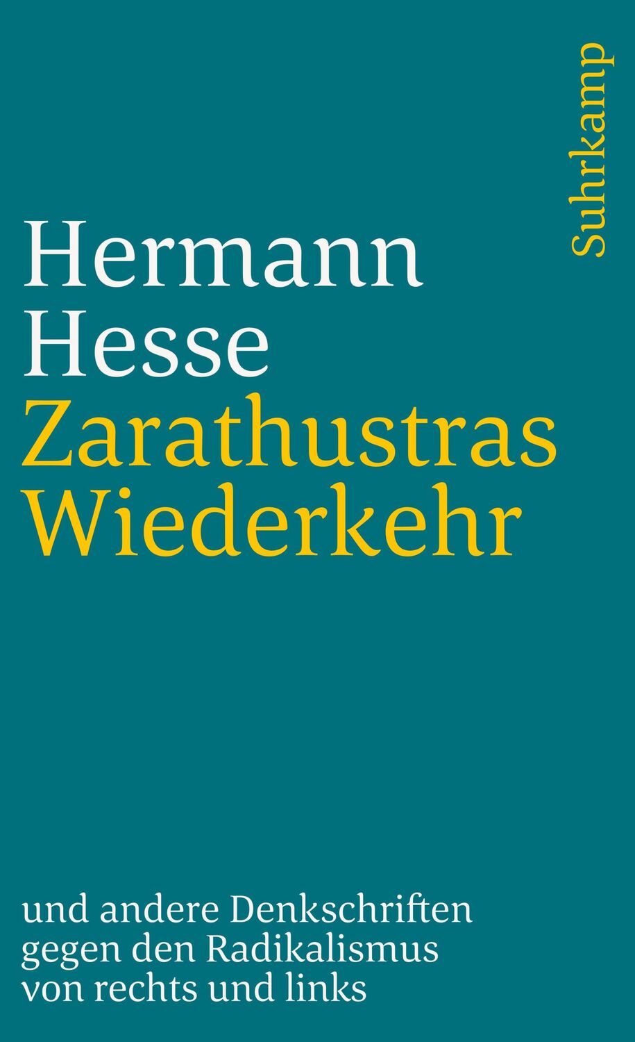 Cover: 9783518387283 | Zarathustras Wiederkehr | Hermann Hesse | Taschenbuch | 133 S. | 1993