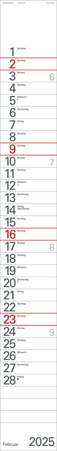 Bild: 9783731879558 | Streifenplaner Blau 2025 | Verlag Korsch | Kalender | 12 S. | Deutsch