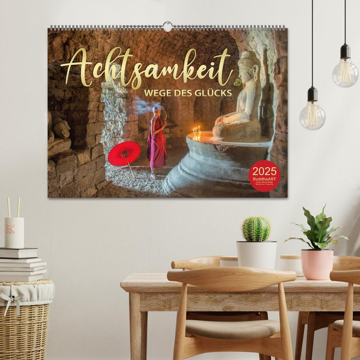 Bild: 9783435066636 | ACHTSAMKEIT - Wege des Glücks (Wandkalender 2025 DIN A2 quer),...