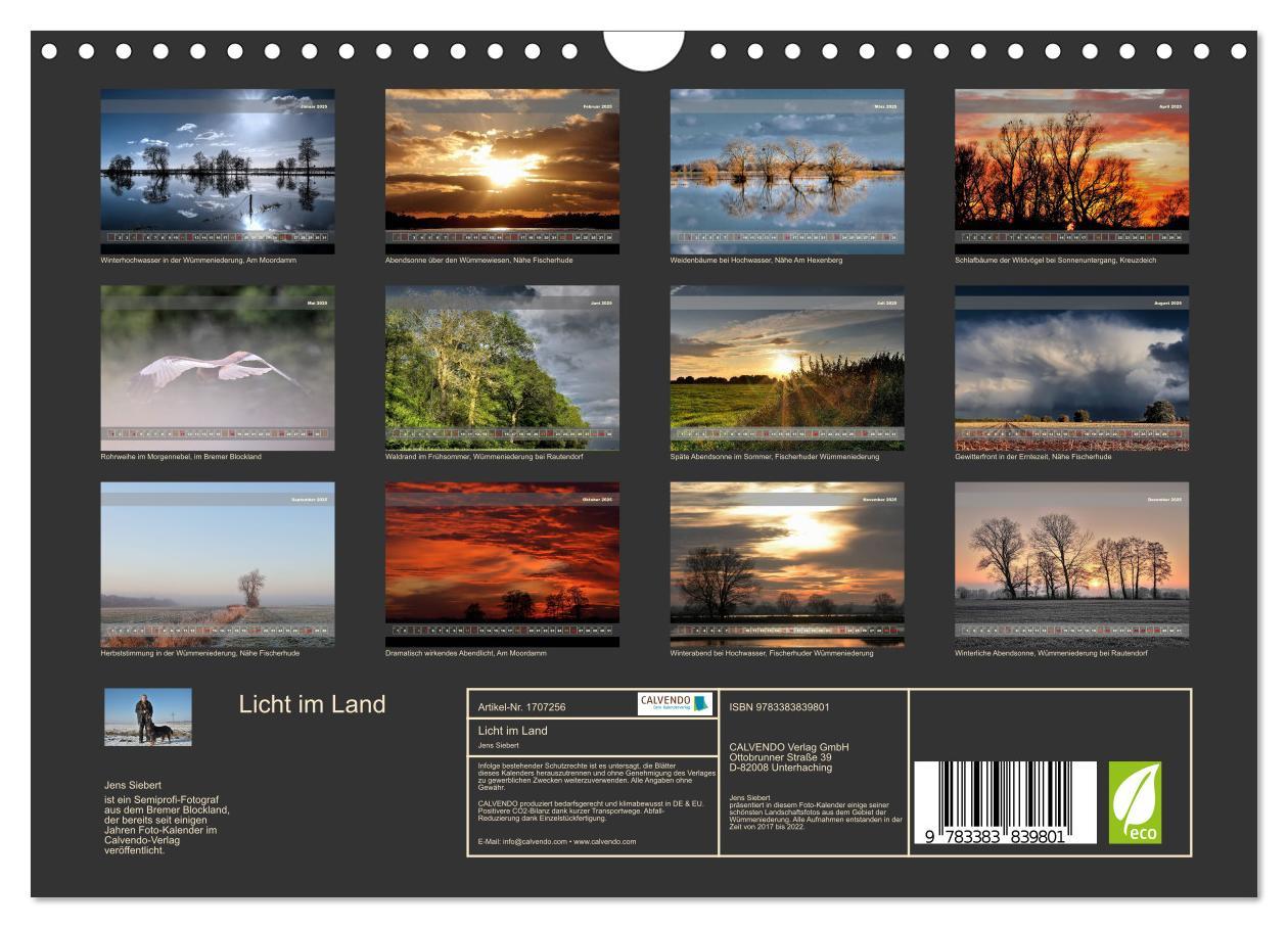 Bild: 9783383839801 | Licht im Land (Wandkalender 2025 DIN A4 quer), CALVENDO Monatskalender