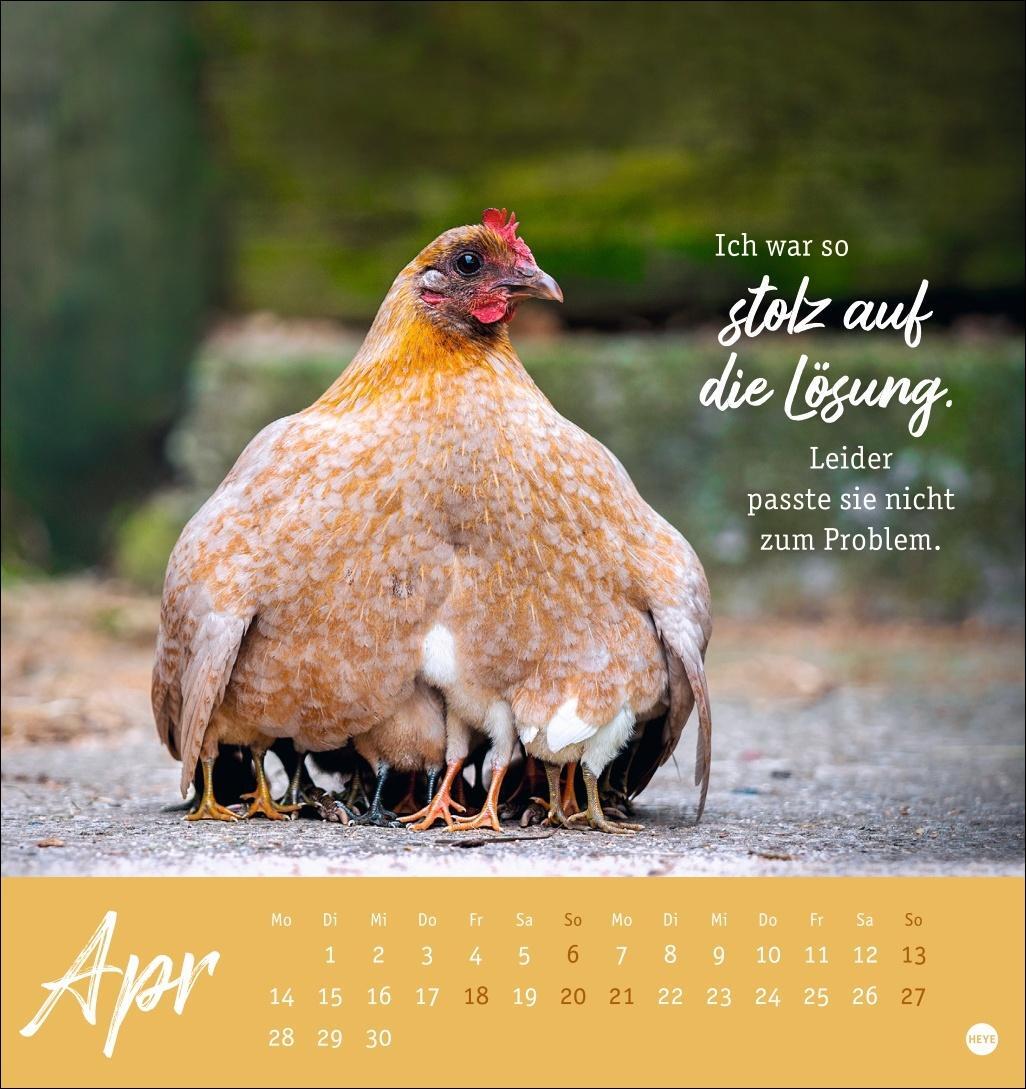 Bild: 9783756408573 | Hühner Postkartenkalender 2025 - Ach, du verrücktes Huhn! | Kalender