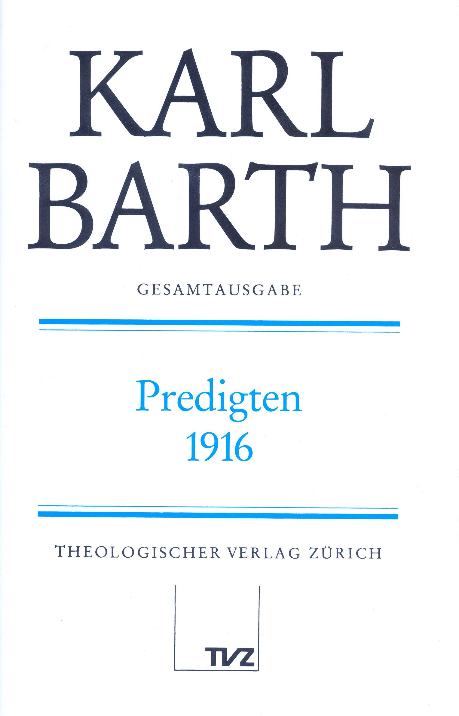 Cover: 9783290171414 | Predigten 1916 | (Band 29 in der Reihenfolge des Erscheinens) | Barth