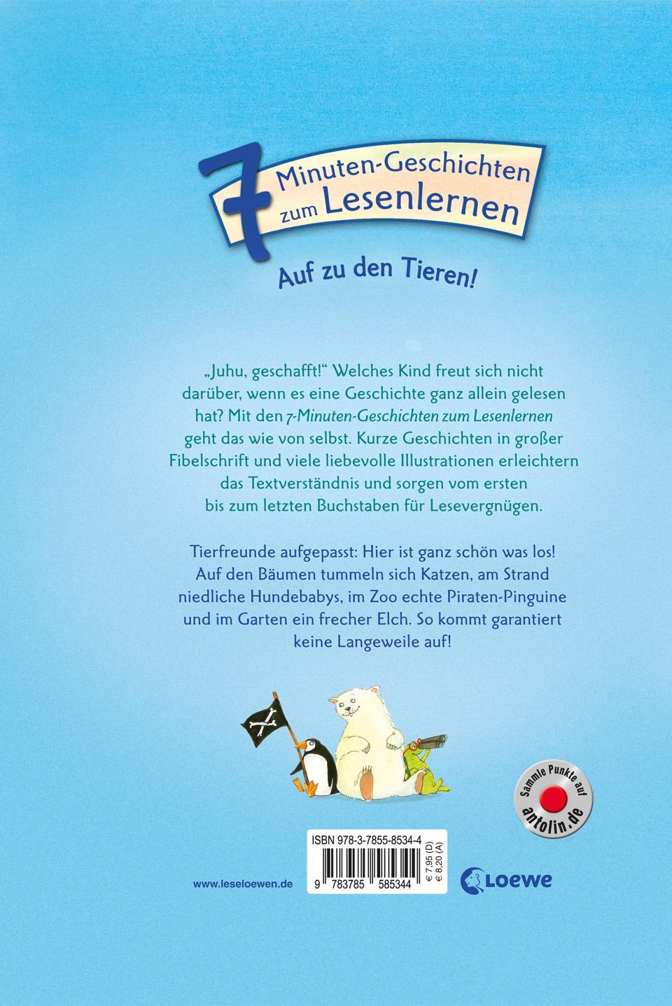 Bild: 9783785585344 | 7-Minuten-Geschichten zum Lesenlernen - Auf zu den Tieren! | Buch