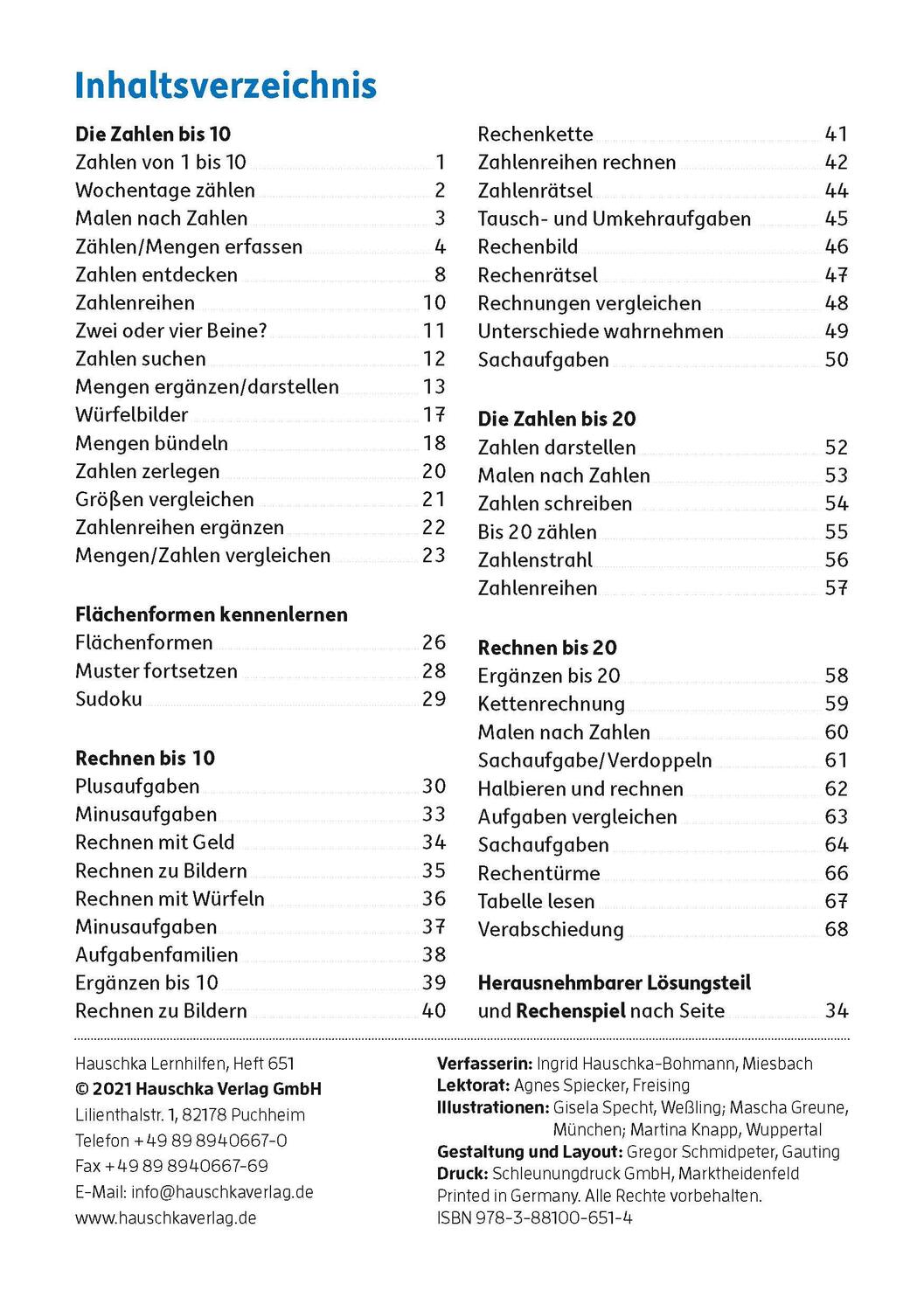 Bild: 9783881006514 | Mathe auf dem Bauernhof 1. Klasse | Ingrid Hauschka-Bohmann | Deutsch