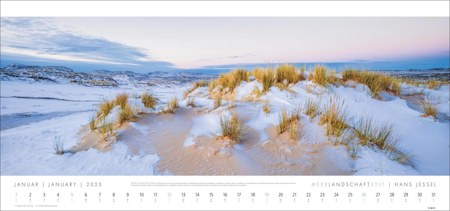 Bild: 9783964023544 | Meerlandschaft SYLT Kalender 2025 - Hans Jessel | Kalender | 13 S.