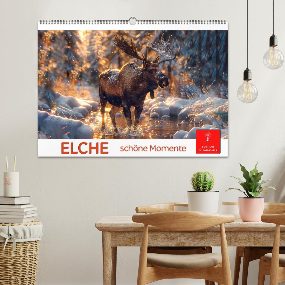 Bild: 9783383829635 | Elche - schöne Momente (Wandkalender 2025 DIN A2 quer), CALVENDO...