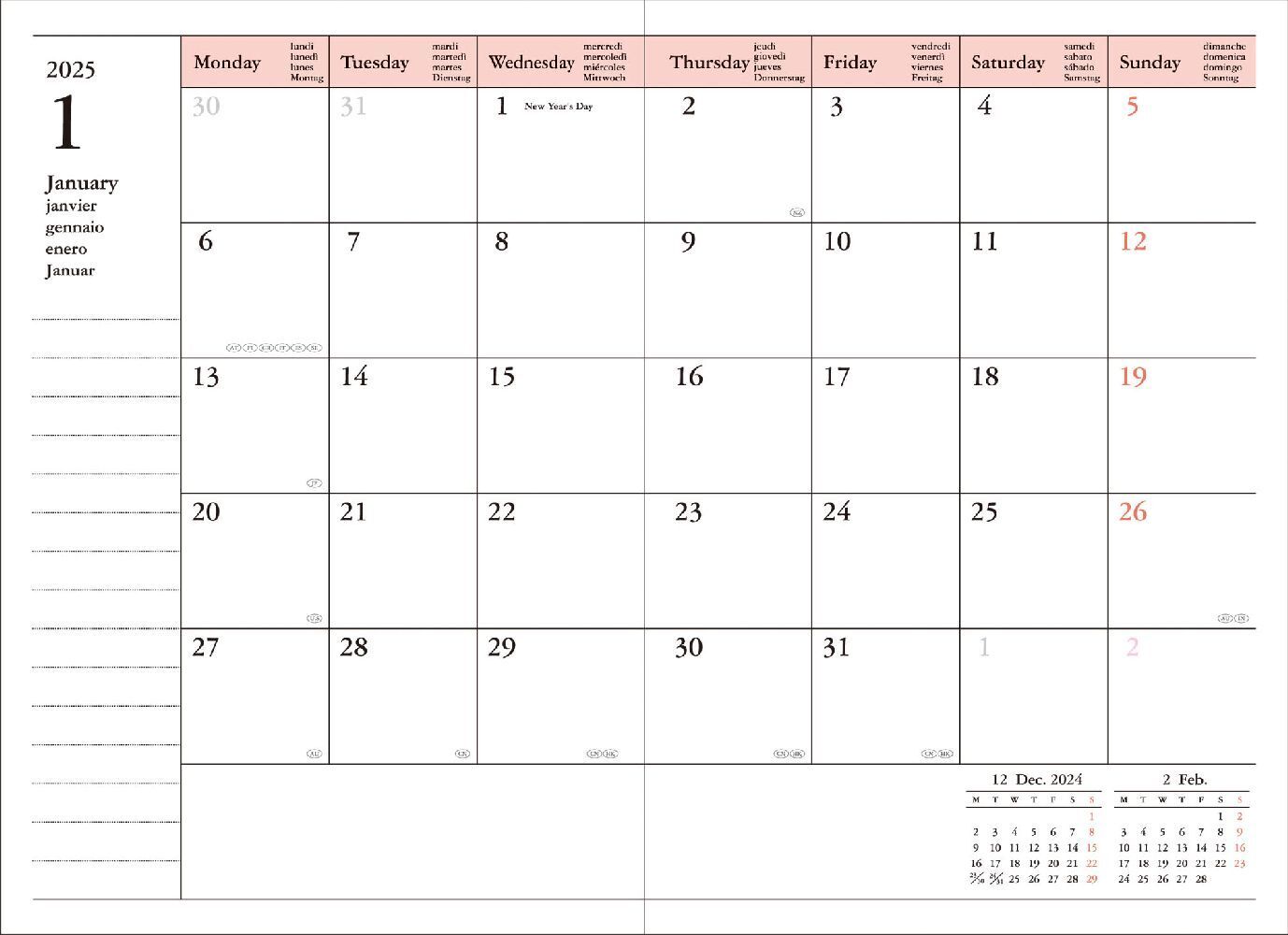 Bild: 4550045127720 | MARK'S 2024/2025 Taschenkalender A6 vertikal, Gradient // Green | Inc.