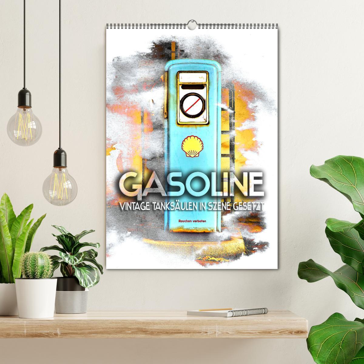 Bild: 9783435909094 | Gasoline - Vintage Tanksäulen in Szene gesetzt (Wandkalender 2025...