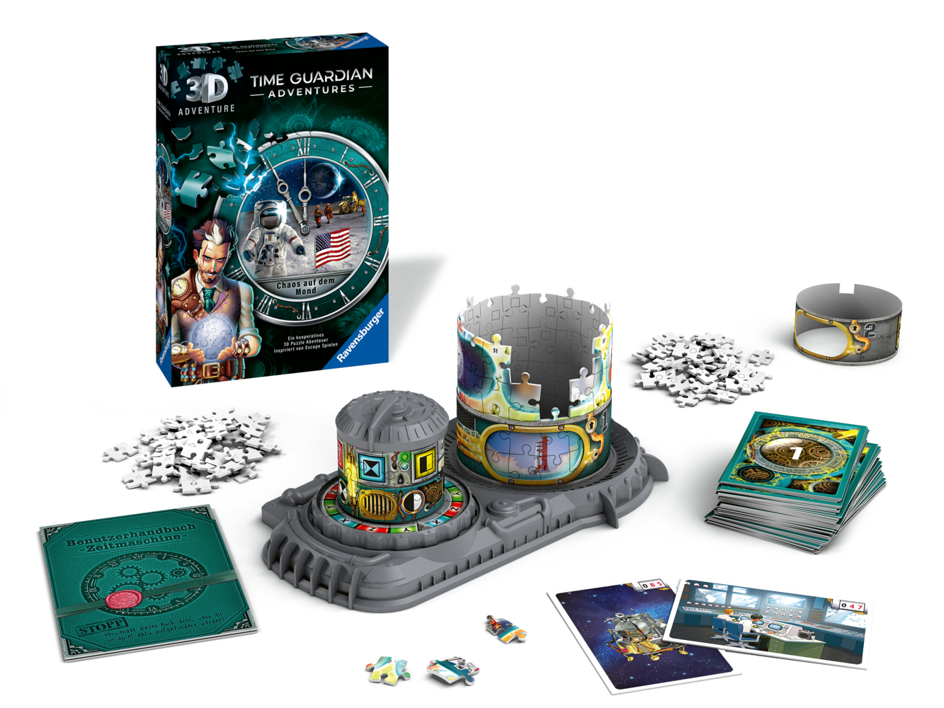 Bild: 4005556115396 | Ravensburger 3D Adventure TIME GUARDIANS - Chaos auf dem Mond | Spiel