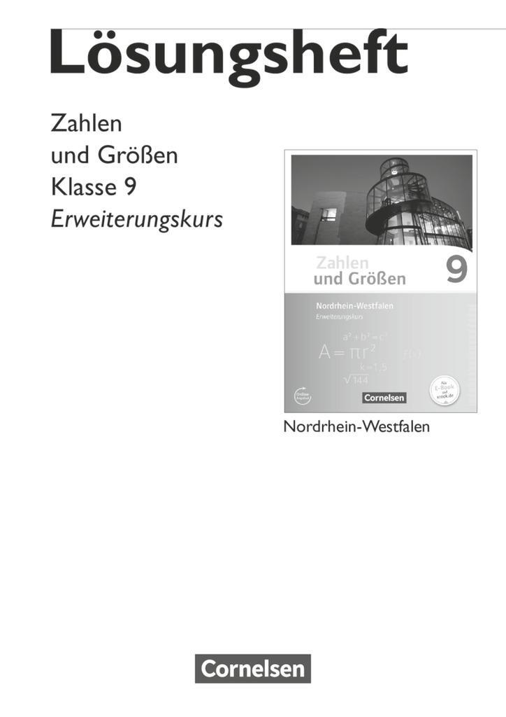 Cover: 9783060410132 | Zahlen und Größen 9. Schuljahr - Erweiterungskurs -...