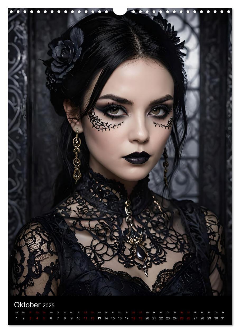 Bild: 9783457180167 | Gothic beauties - Schönheiten der Nacht (Wandkalender 2025 DIN A3...