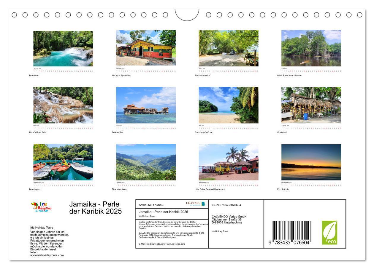 Bild: 9783435076604 | Jamaika - Perle der Karibik 2025 (Wandkalender 2025 DIN A4 quer),...