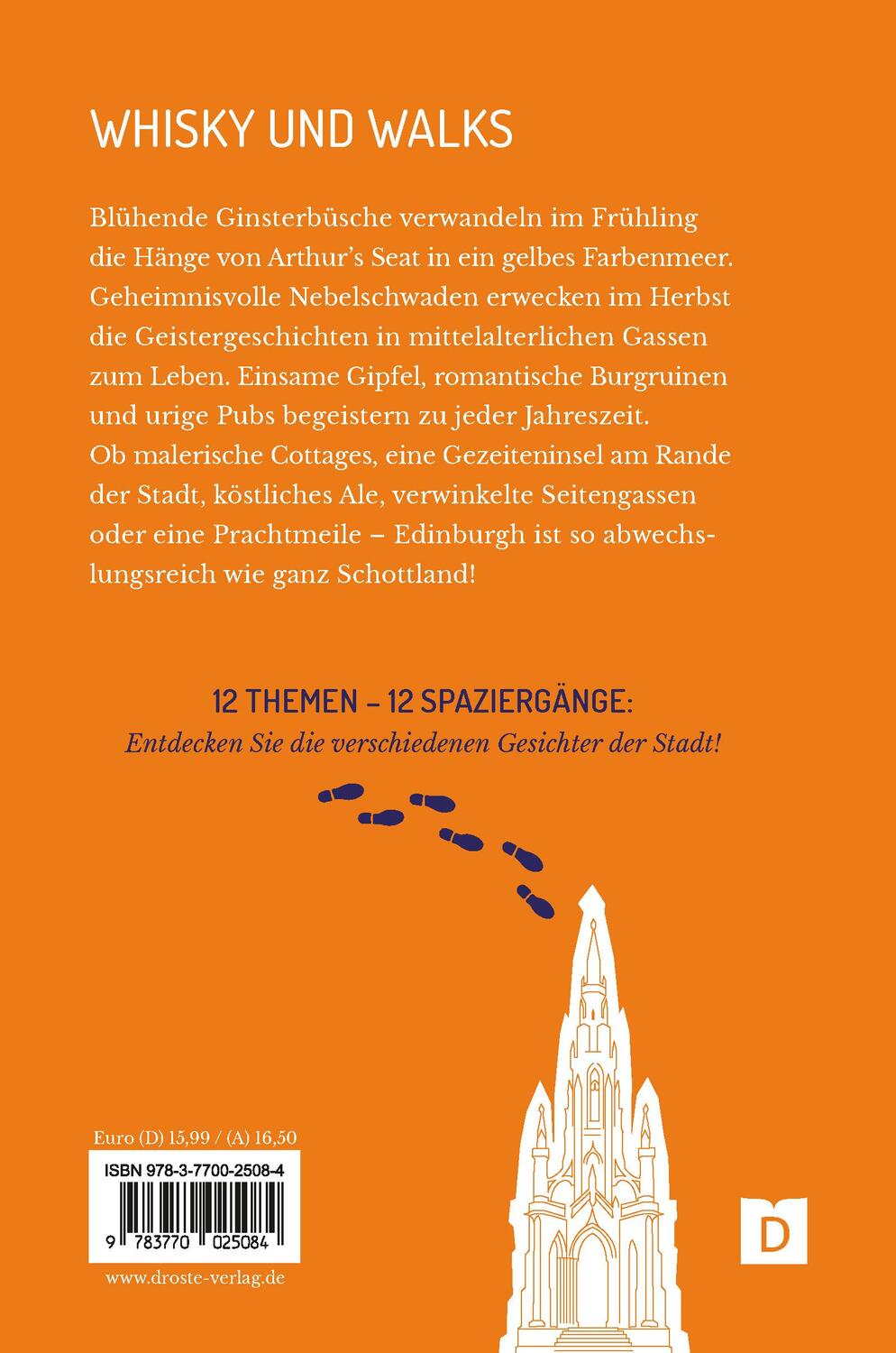 Rückseite: 9783770025084 | Zu Fuß durch Edinburgh | 12 Spaziergänge | Nicola de Paoli | Buch