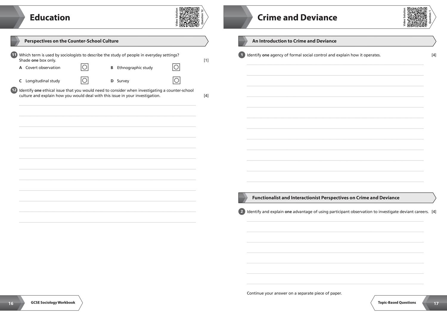 Bild: 9780008535070 | AQA GCSE 9-1 Sociology Workbook | Ideal for the 2024 and 2025 Exams