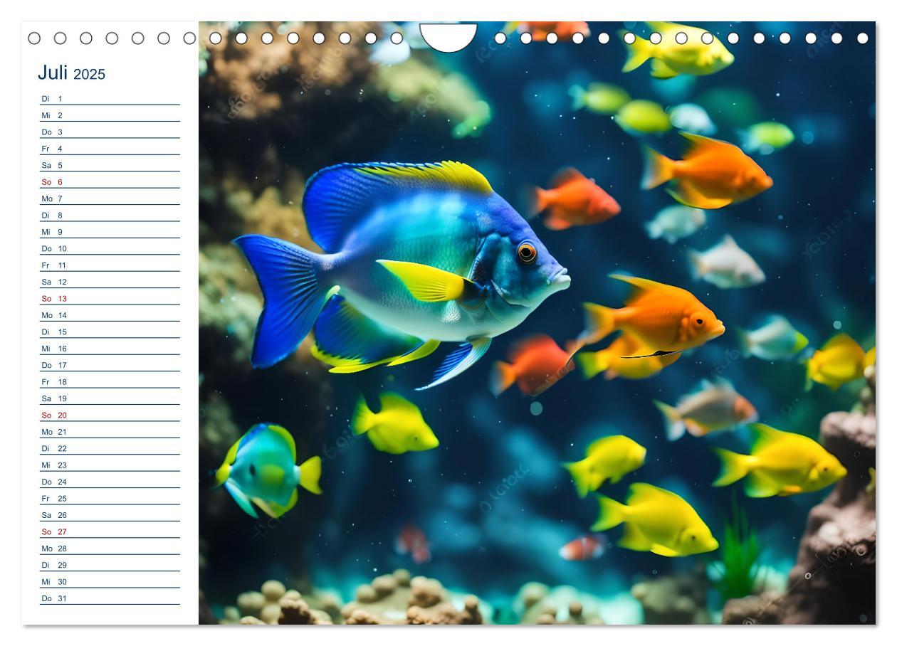 Bild: 9783457144725 | Aquarienzauber - Bunte KI Unterwasserwelten (Wandkalender 2025 DIN...