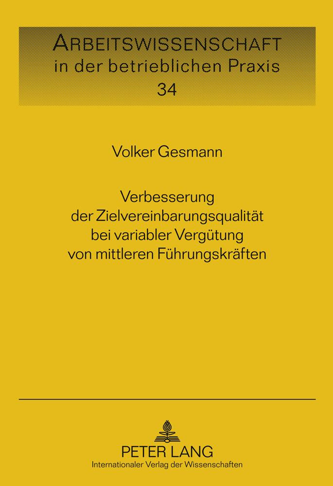 Cover: 9783631622100 | Verbesserung der Zielvereinbarungsqualität bei variabler Vergütung...