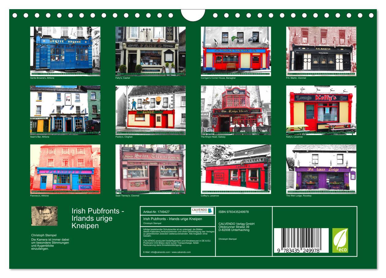 Bild: 9783435249978 | Irish Pubfronts - Irlands urige Kneipen (Wandkalender 2025 DIN A4...