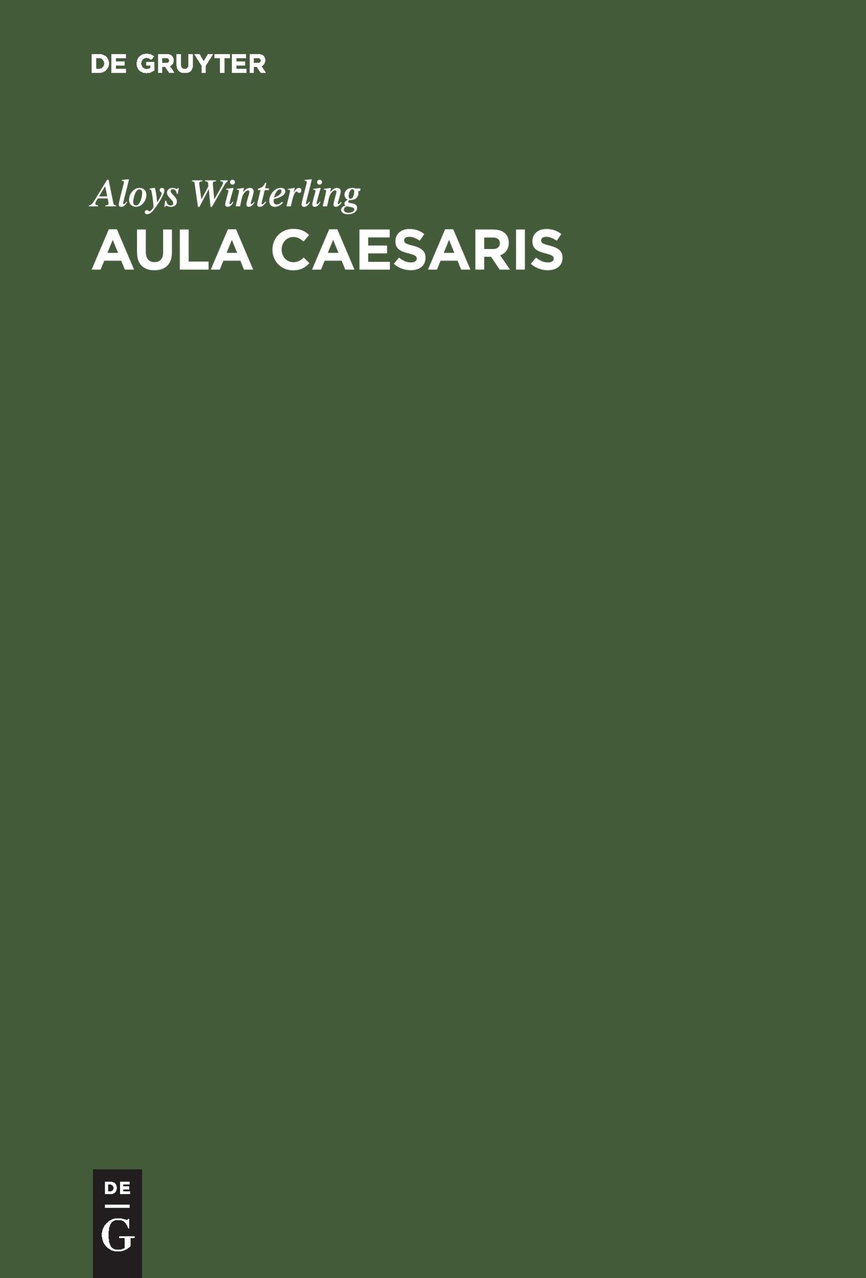 Cover: 9783486561951 | Aula Caesaris | Aloys Winterling | Buch | X | Deutsch | 1999