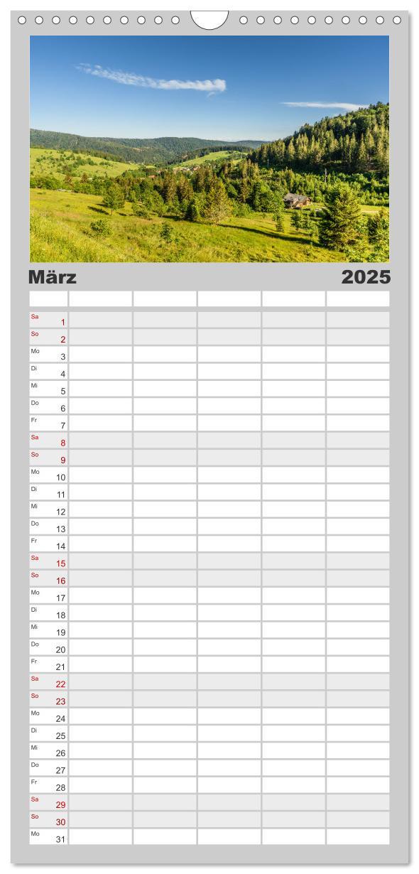 Bild: 9783457192870 | Familienplaner 2025 - Schwarzwald mit 5 Spalten (Wandkalender, 21 x...