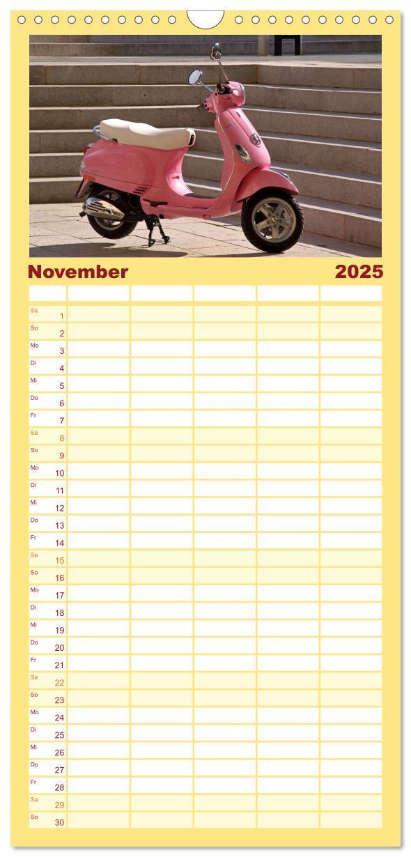 Bild: 9783457099209 | Familienplaner 2025 - Vespa Liebe mit 5 Spalten (Wandkalender, 21 x...