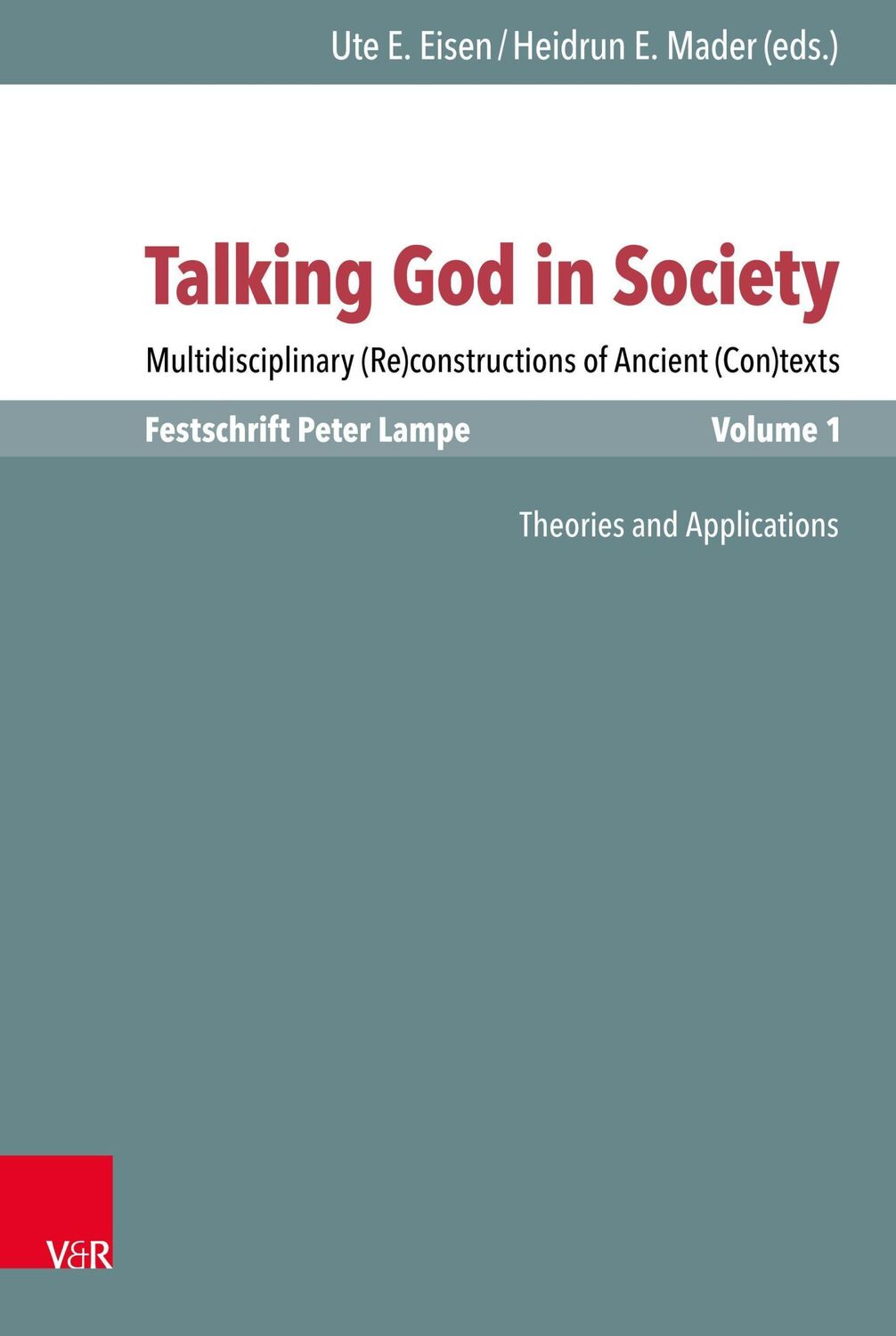 Cover: 9783525573174 | Talking God in Society | Ute E. Eisen | Buch | 807 S. | Englisch