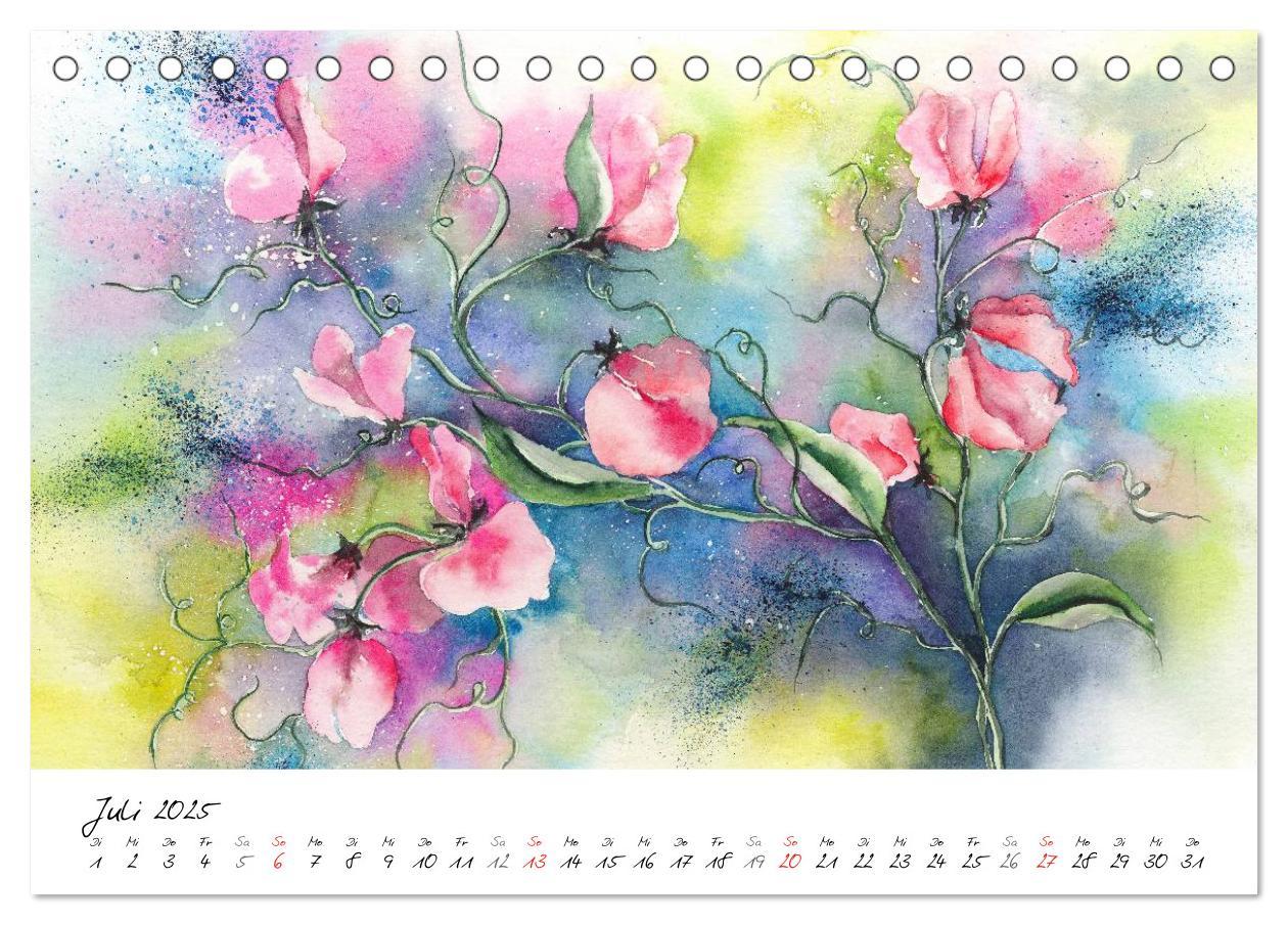 Bild: 9783435501496 | Blumen Blüten Aquarelle (Tischkalender 2025 DIN A5 quer), CALVENDO...