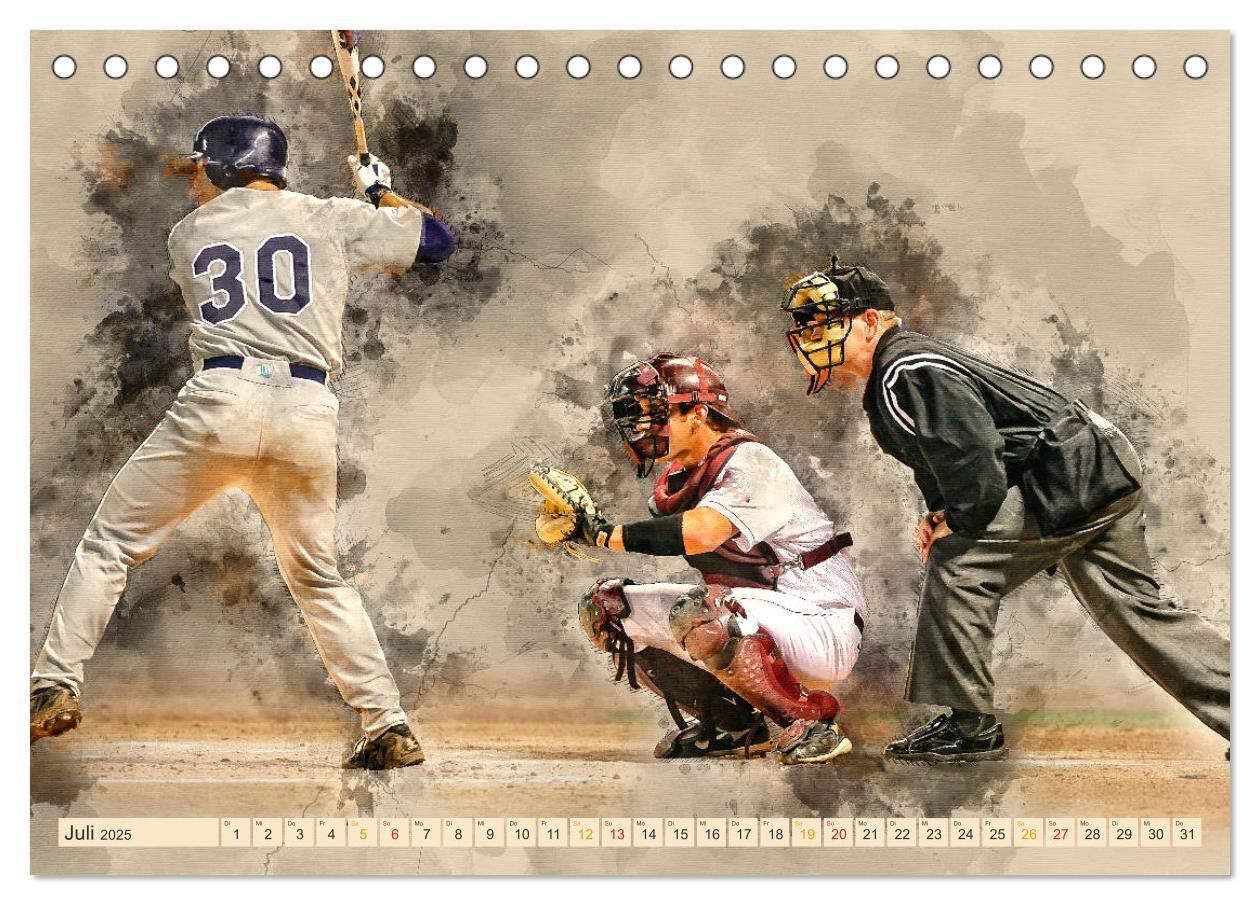 Bild: 9783435405633 | Ich liebe Baseball (Tischkalender 2025 DIN A5 quer), CALVENDO...