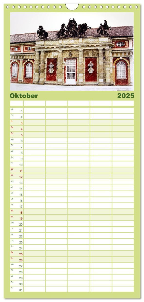 Bild: 9783457118412 | Familienplaner 2025 - Potsdam Kalender mit 5 Spalten (Wandkalender,...