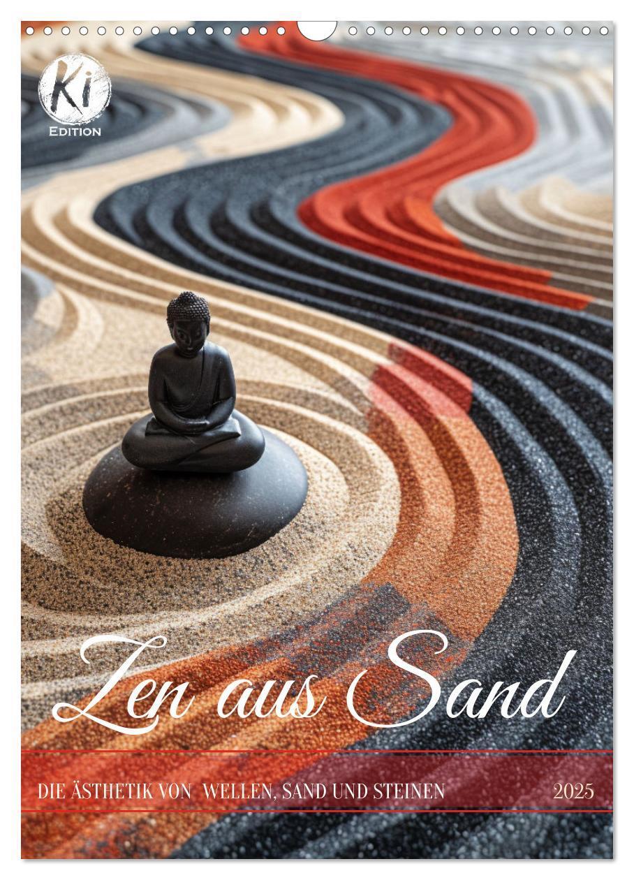 Cover: 9783457131008 | Zen aus Sand (Wandkalender 2025 DIN A3 hoch), CALVENDO Monatskalender