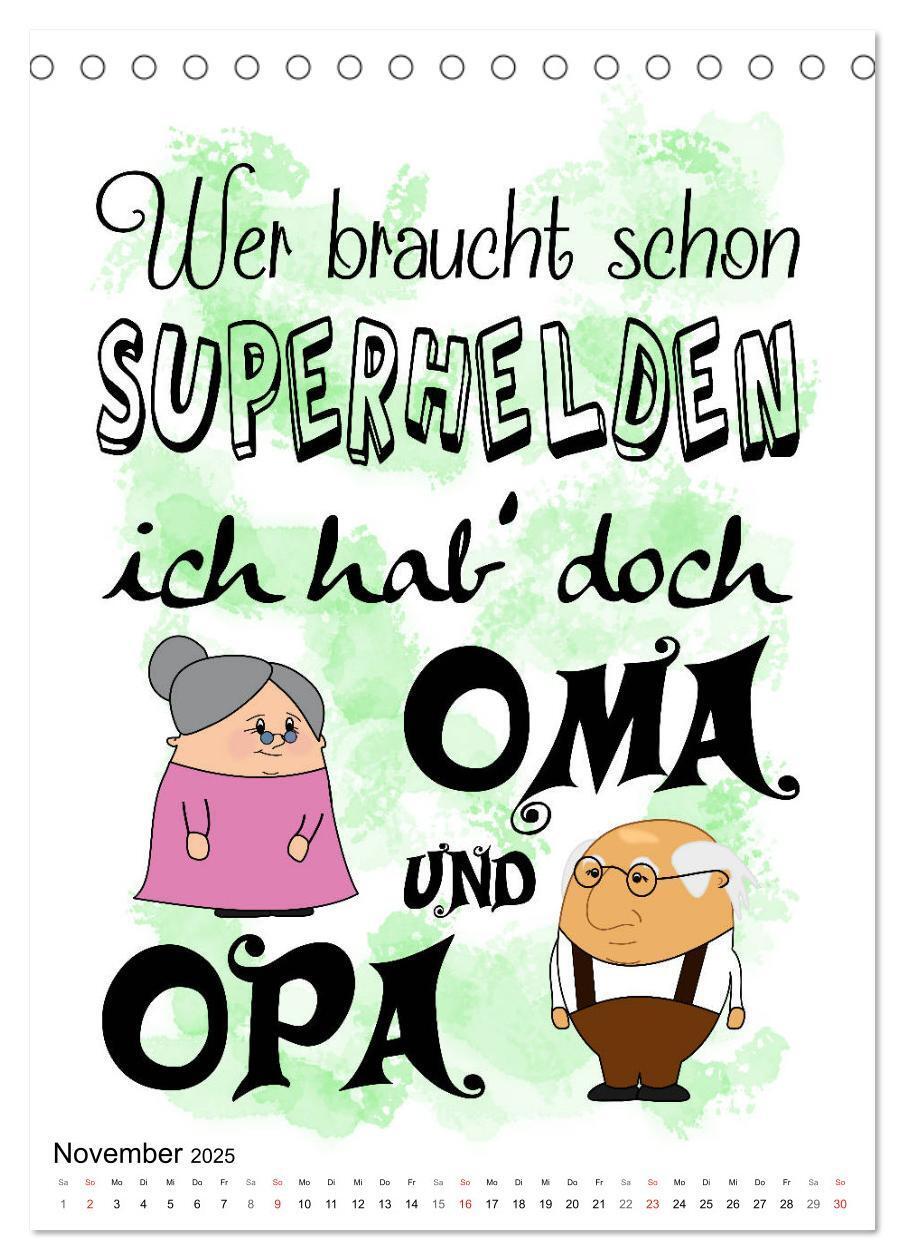 Bild: 9783435937967 | Oma und Opa, die Helden unserer Kindheit (Tischkalender 2025 DIN A5...