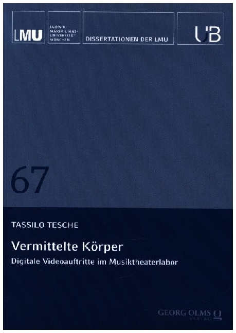 Cover: 9783487164205 | Vermittelte Körper | Digitale Videoauftritte im Musiktheaterlabor